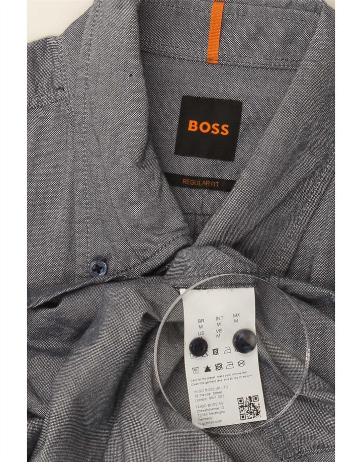 Hugo Boss Chemise Regular Fit Bleu Moyen Coton