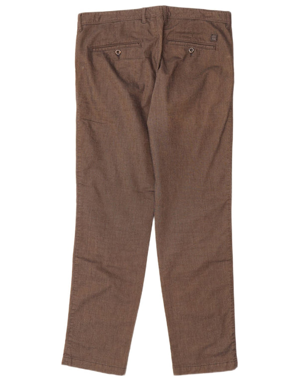 Hugo Boss Pantalon chino coupe classique pour homme IT 48 Medium W32 L30 Marron Coton