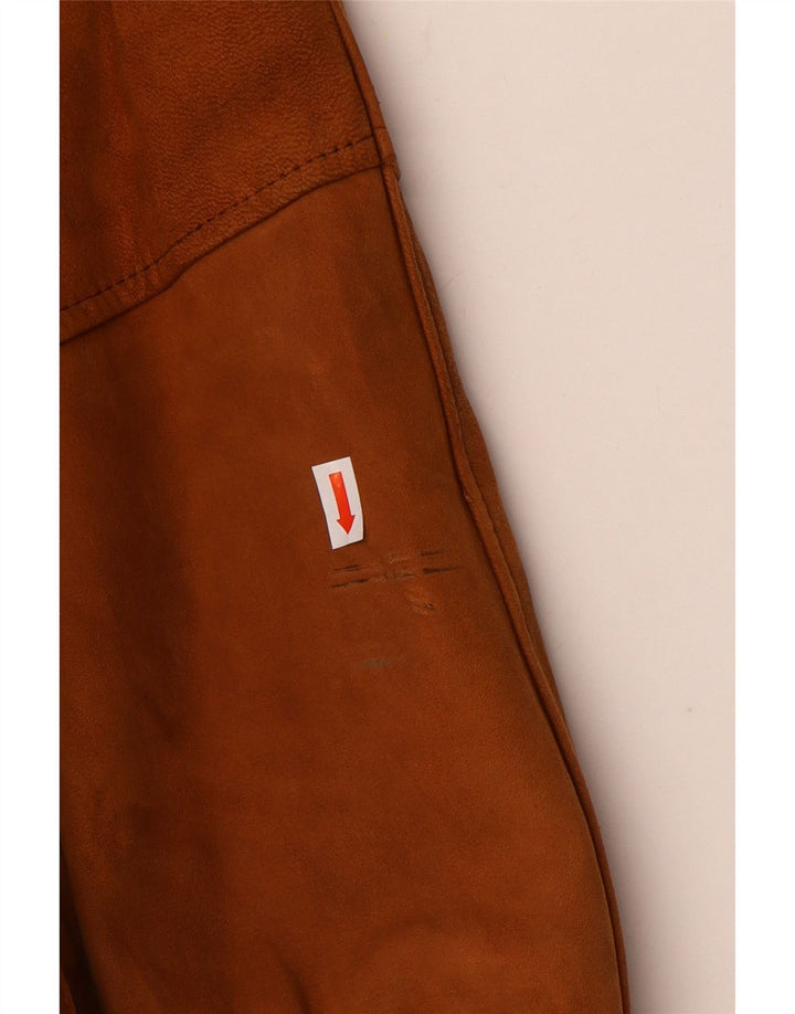 veste en daim homme vintage UK 42 XL cuir marron