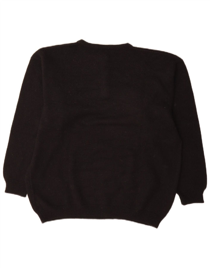 Baldini Pull col boutonné pour femme UK 16 Grand Noir Argyle/Diamant