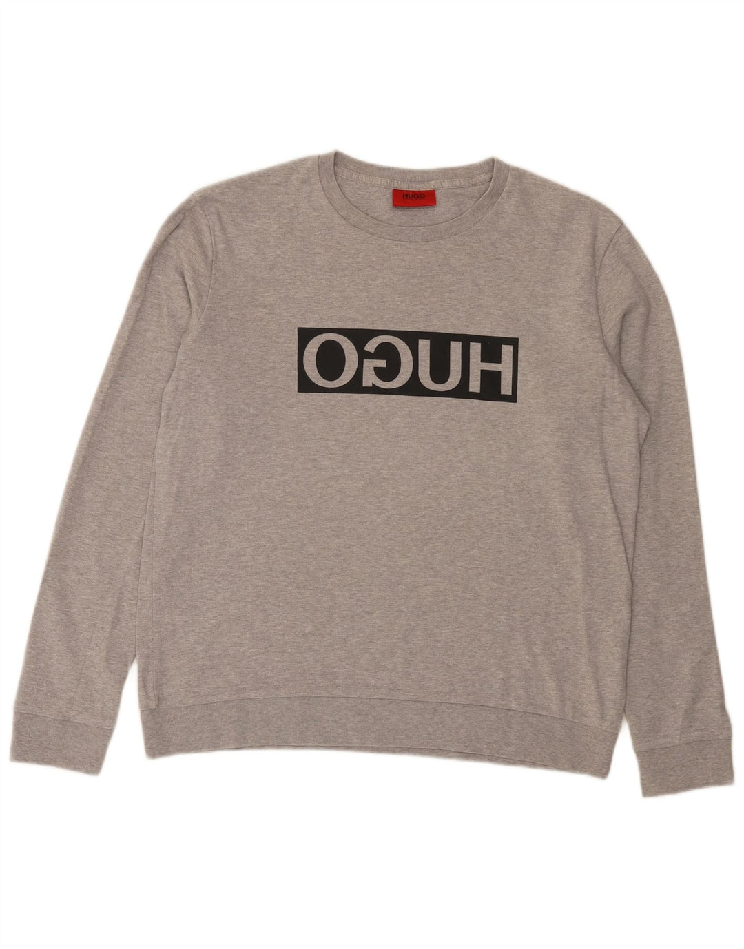 Hugo Boss Homme Sweat-Shirt Graphique Pull Large Gris Coton