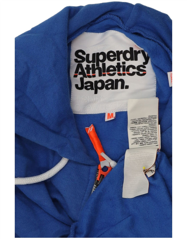 Superdry Pull à capuche zippé en coton bleu moyen