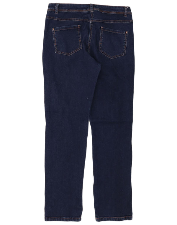 M&Co Jean Slim Femme UK 12 Moyen W34 L30 Bleu Marine Coton