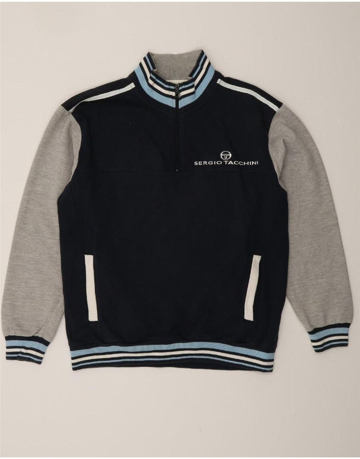 SERGIO TACCHINI Sweat-Shirt Homme Grand Bleu Marine Colourblock