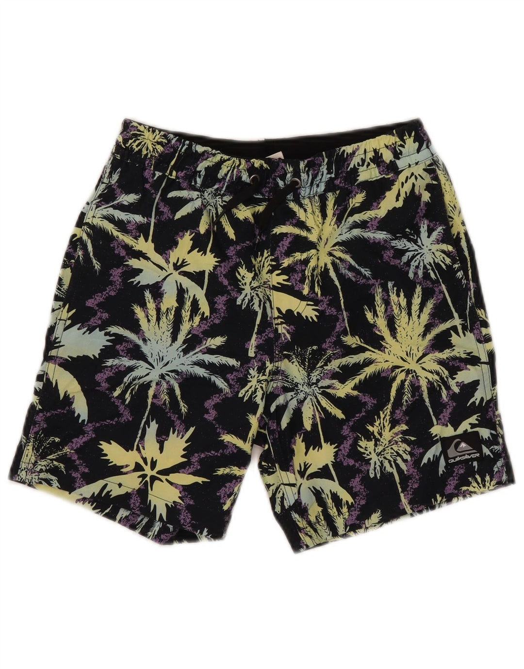 Quiksilver Short de Bain Graphique Garçon 9-10 Ans Noir Moyen Polyester