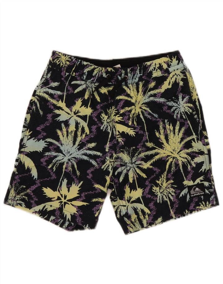 Quiksilver Short de Bain Graphique Garçon 9-10 Ans Noir Moyen Polyester