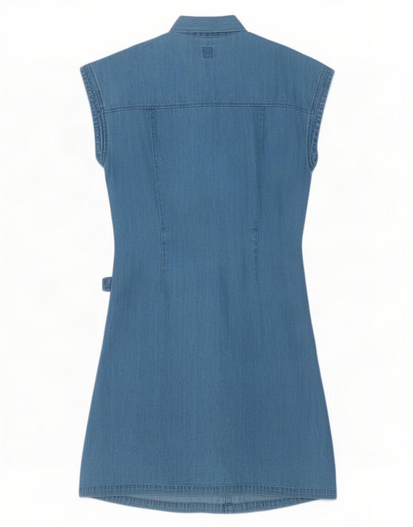 Gant Robe en jean pour femme UK 16 Large Bleu Coton