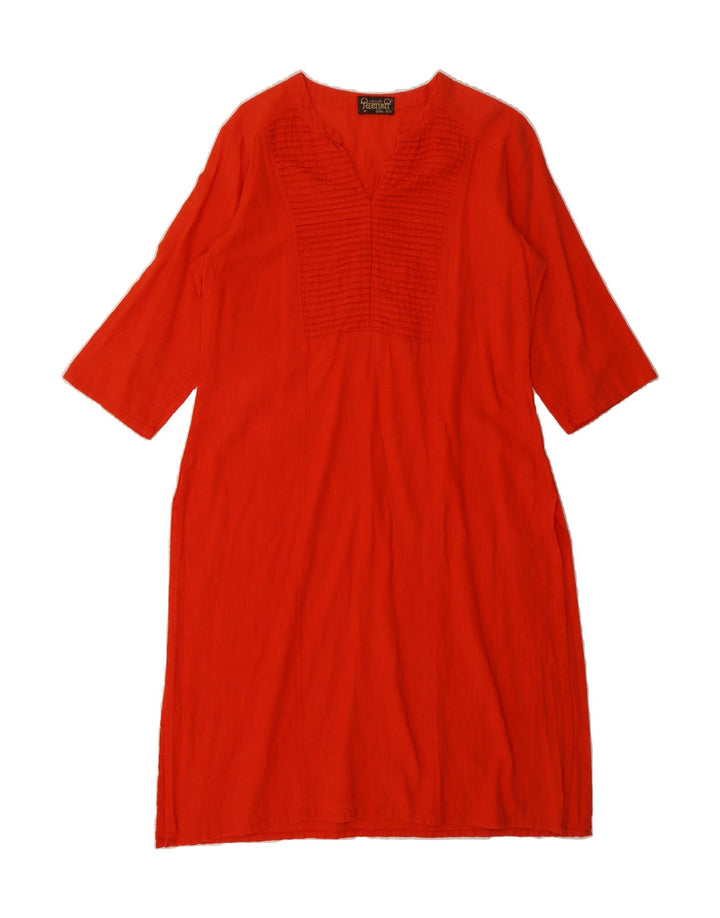 VINTAGE Womens 3/4 Sleeve Sheath Dress UK 14 Medium Red Vintage Vintage and Second-Hand Vintage from Messina Hembry 