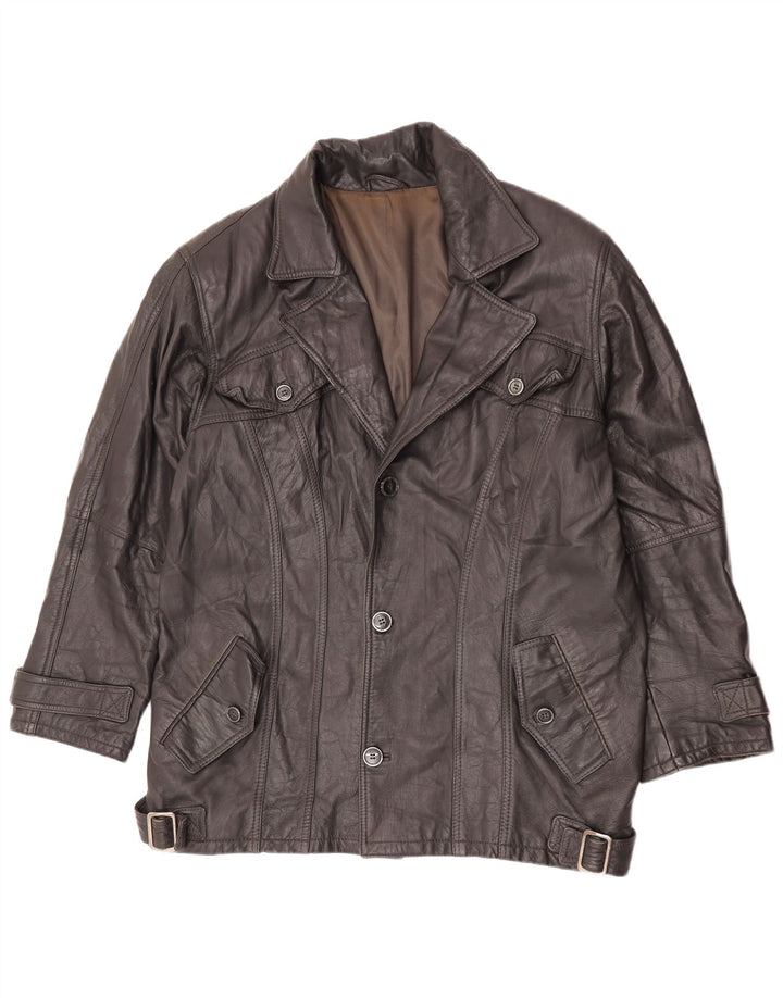 Veste en cuir homme vintage IT 56 3XL Cuir noir
