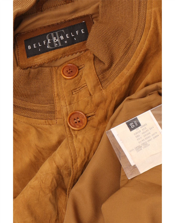 Belfe & Belfe Blouson Bomber En Daim Homme IT 60 5XL Cuir Marron