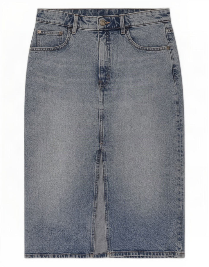 Zara Femme Jupe En Jean Moyen W28 Bleu