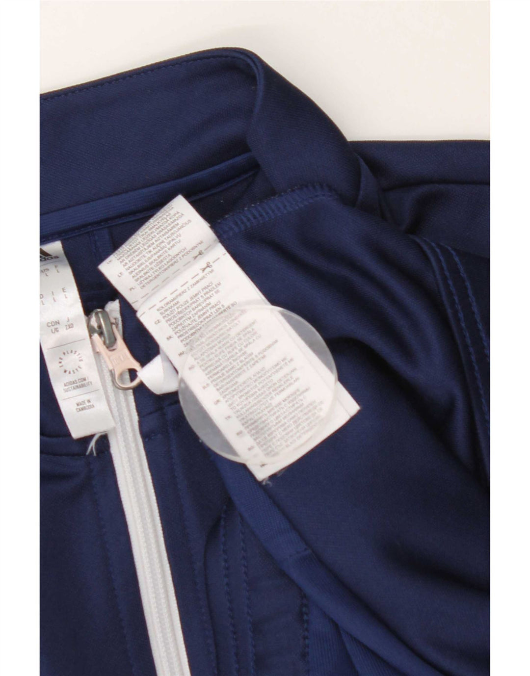 Adidas Veste de survêtement pour homme Taille L Bleu marine Polyester