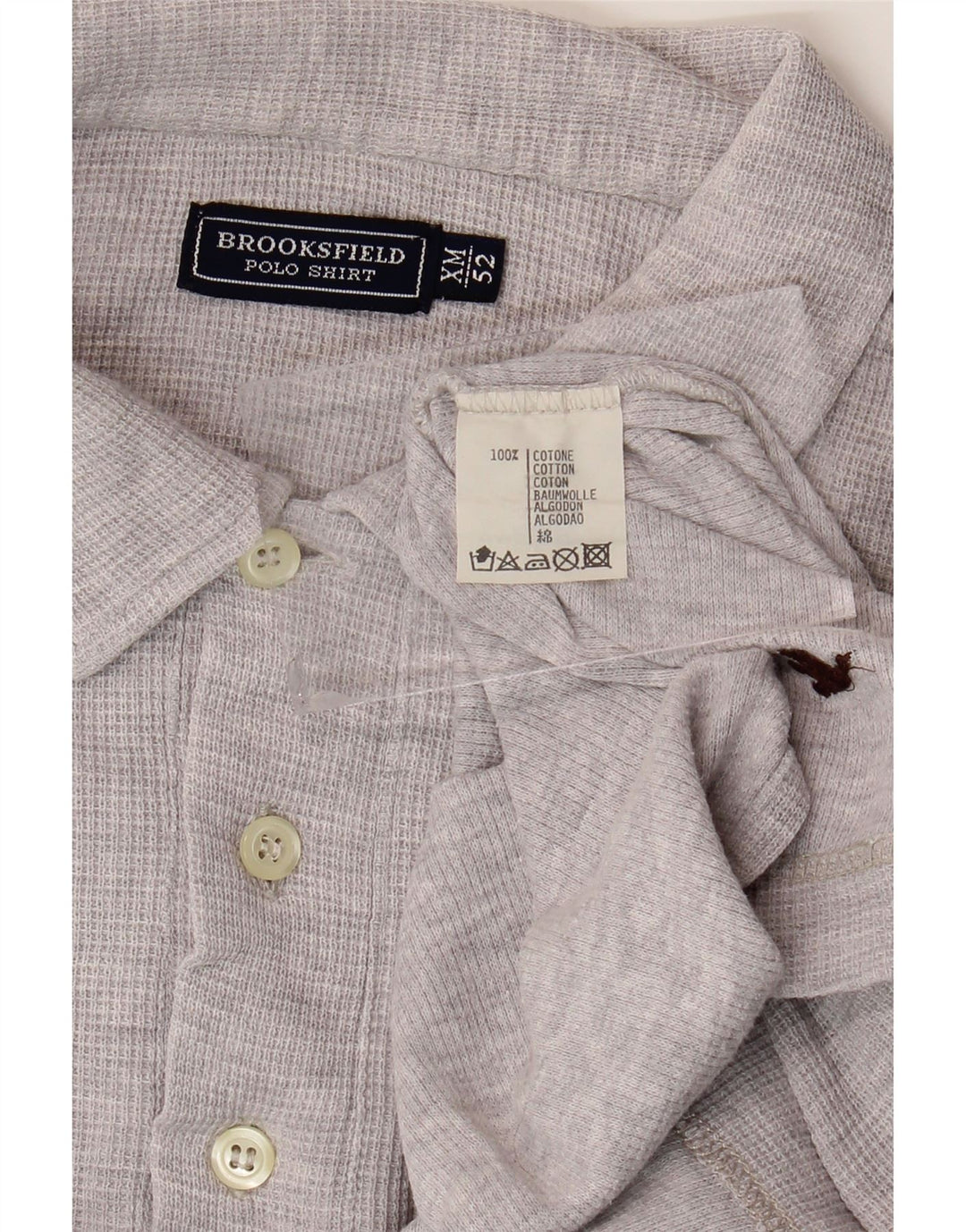 BROOKSFIELD Polo Homme IT 52 Large Gris Moucheté Coton