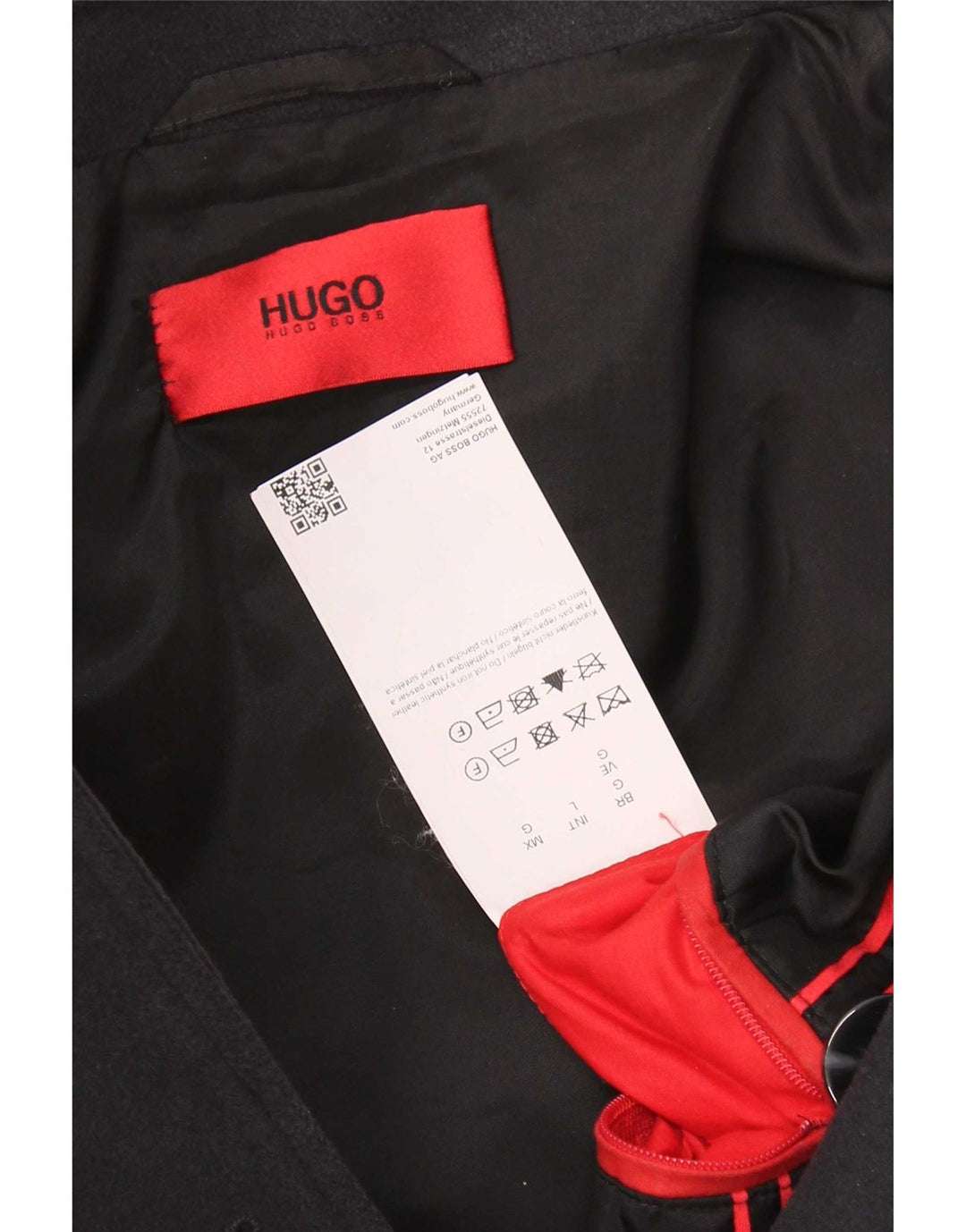 Hugo Boss Caban pour homme UK 40 Grande laine vierge bleu marine