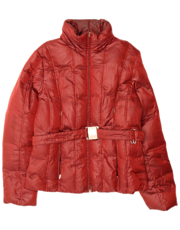 Ellesse Veste matelassée pour femme UK 16 Large Rouge Polyester