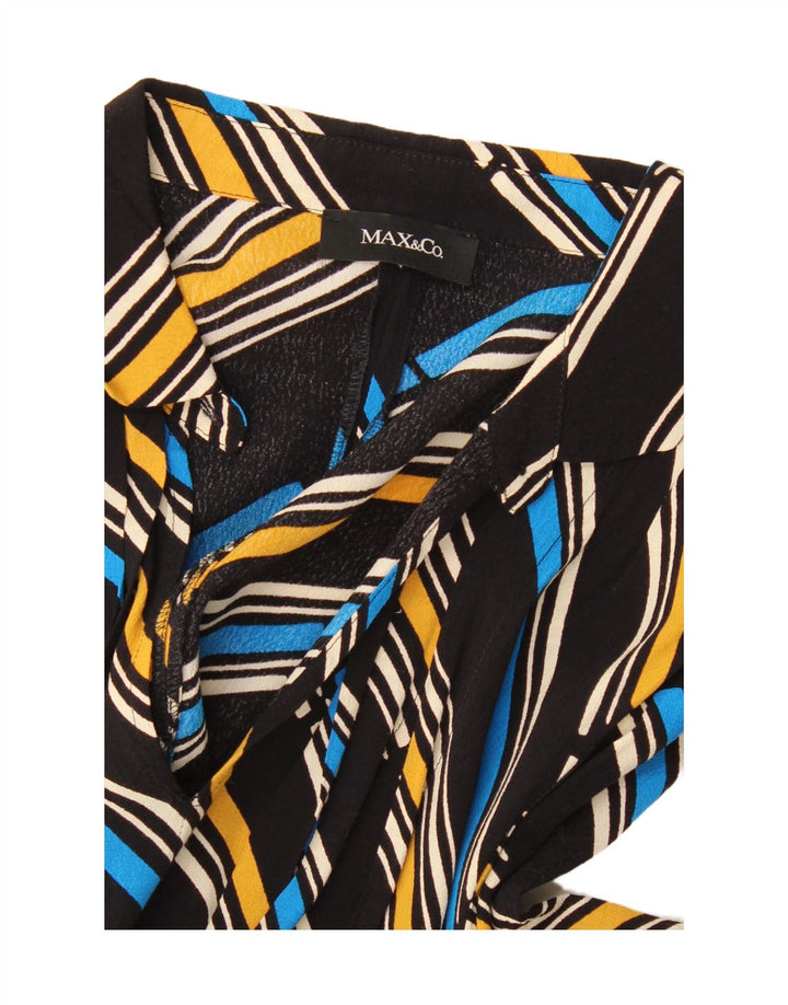Max & Co. Robe longue à manches longues pour femme UK 42, rayures multicolores moyennes