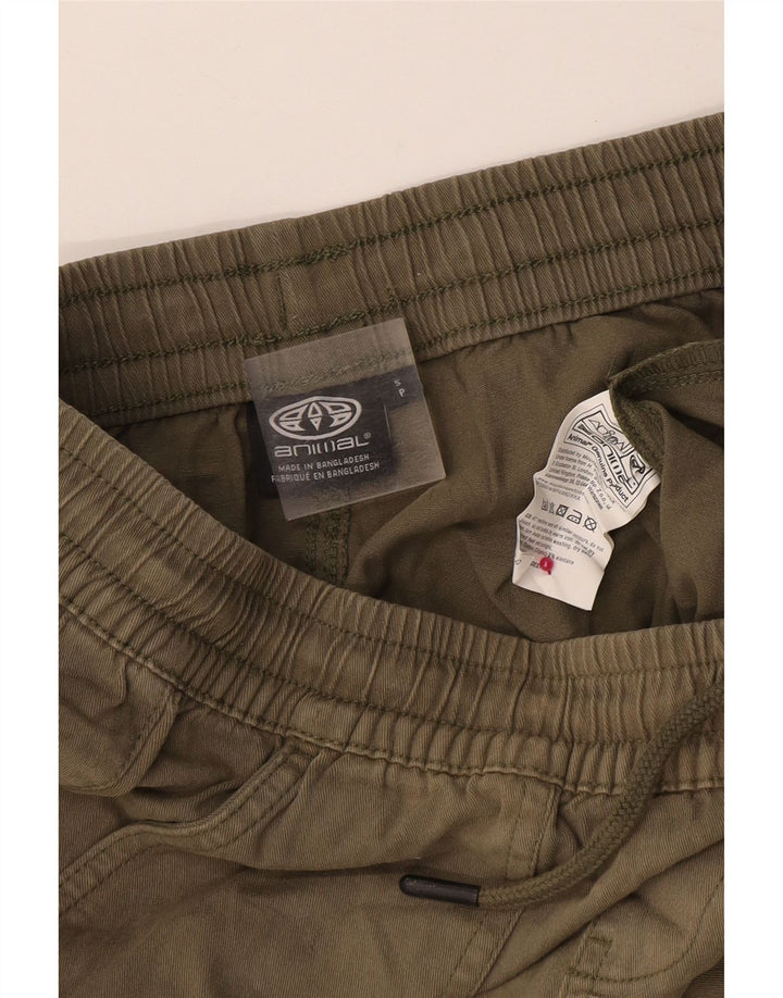ANIMAL Short Chino Homme Petit W29 Kaki Coton