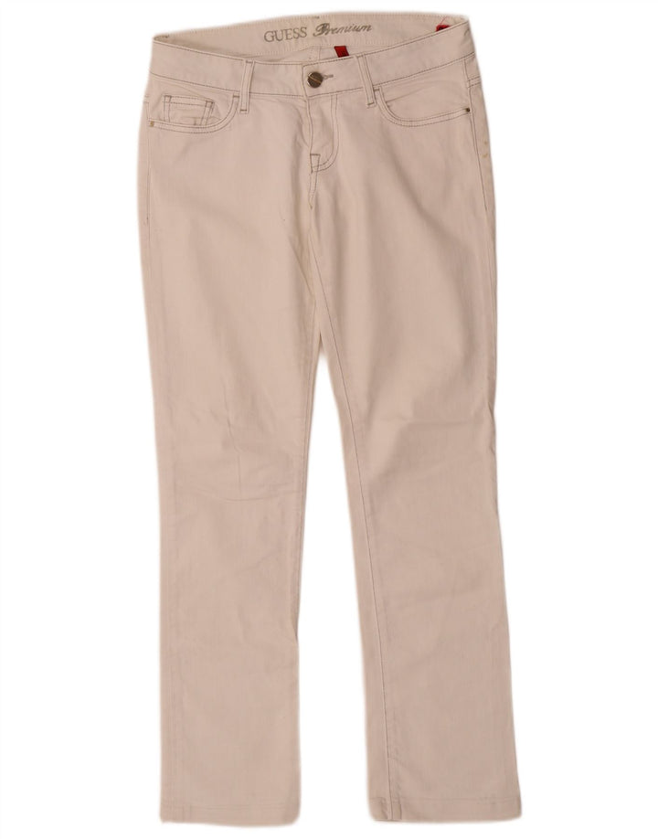 Guess Jean Slim Stretch Femme W27 L28 Coton Blanc