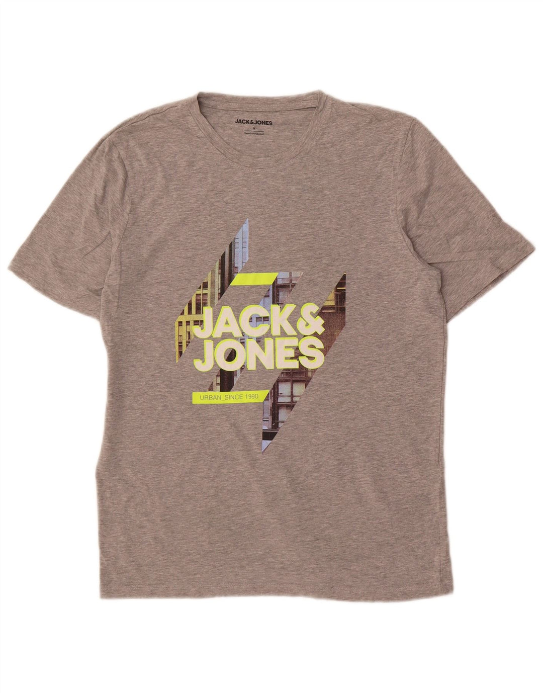 Jack & Jones T-Shirt Graphique Homme Gris Moyen Coton