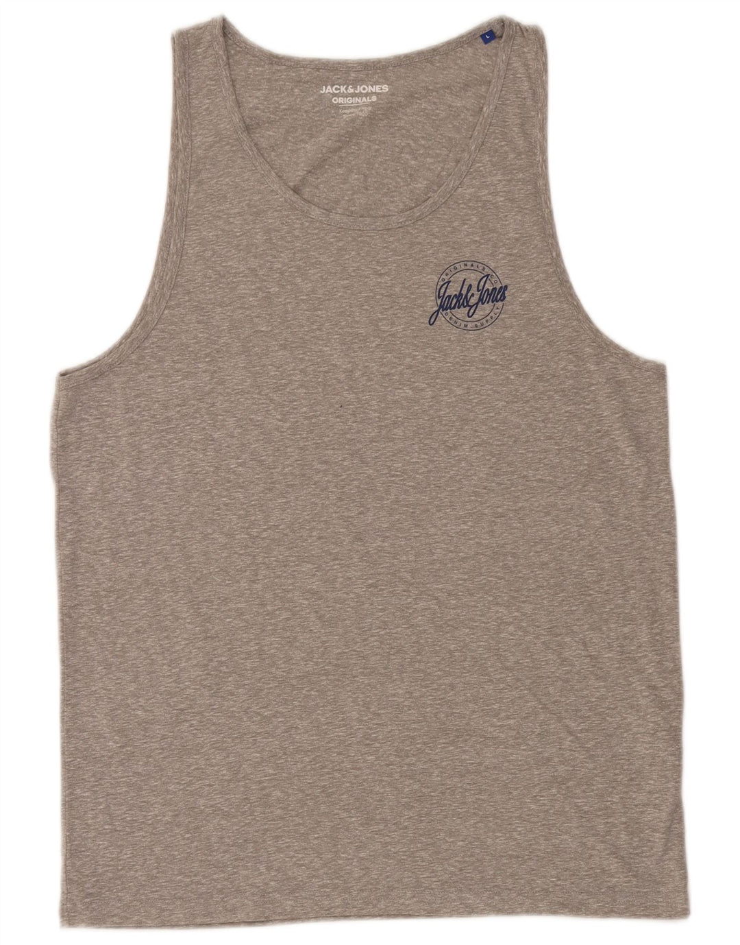 Jack & Jones T-Shirt Homme Haut Large Gris Moucheté Polyester