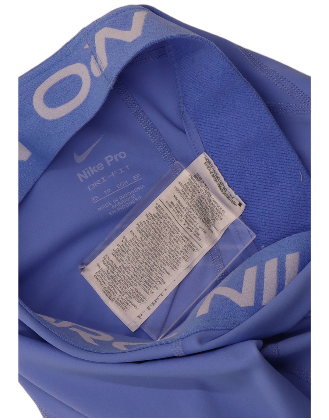 NIKE Legging graphique Dri Fit pour femme UK 6 XS Bleu Polyester