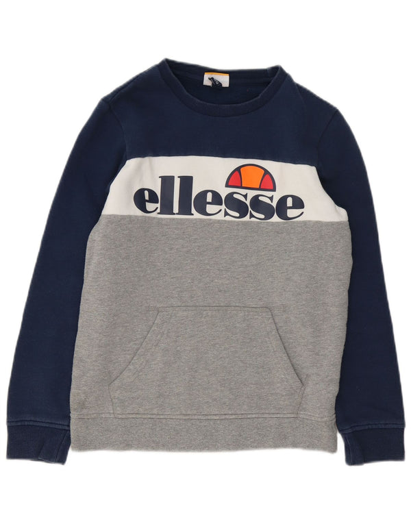 Ellesse Sweat-shirt graphique pour garçon 12-13 ans Bleu Colorblock Coton