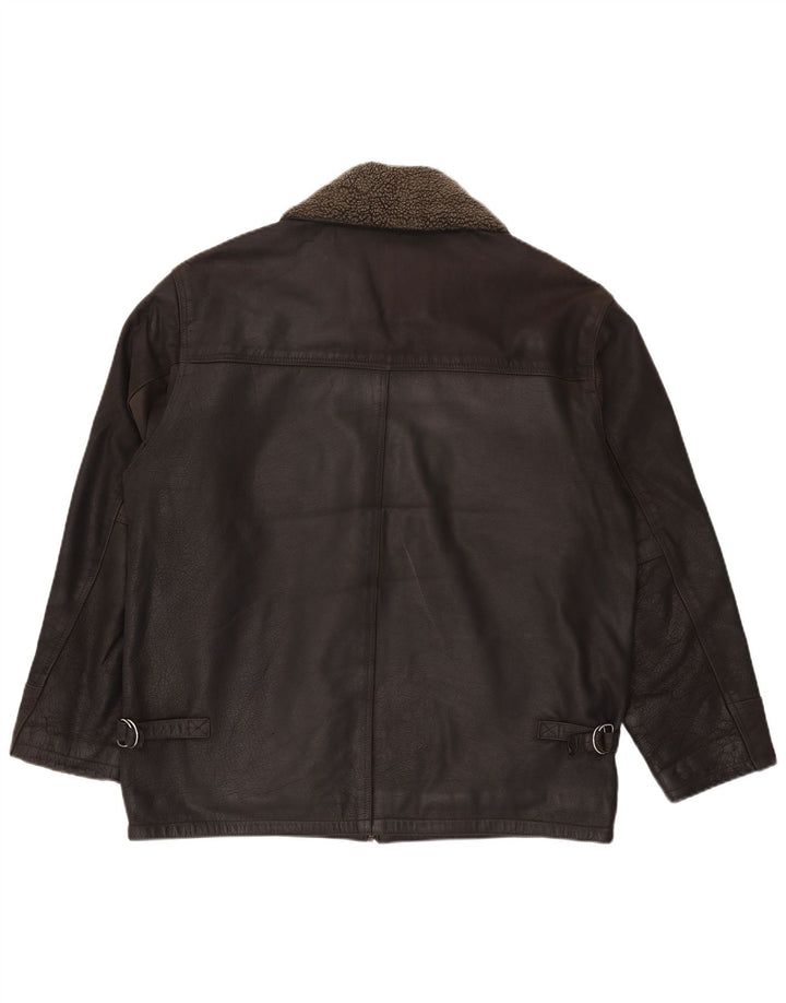 PANTERA Veste en cuir pour homme UK 44 2XL Cuir marron