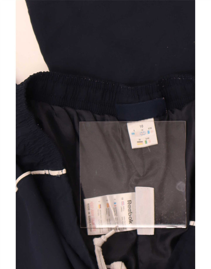 Reebok Pantalon de Survêtement Capri Femme UK 10 Small Bleu Marine Polyester