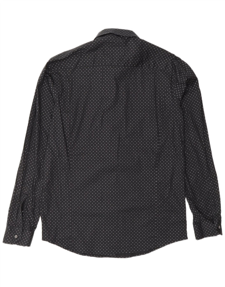 DKNY Chemise Slim Fit Homme Noir Moyen à Pois