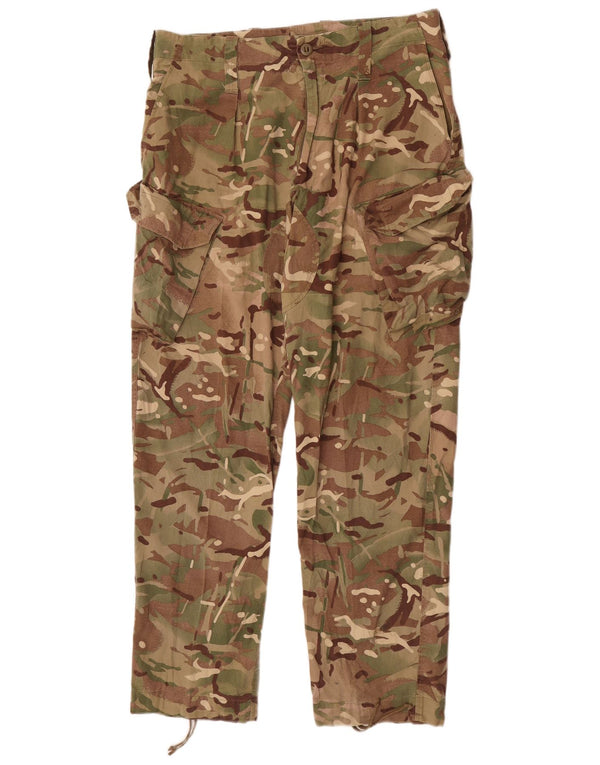 Pantalon Cargo Droit Homme Vintage W36 L32 Kaki Camouflage Coton