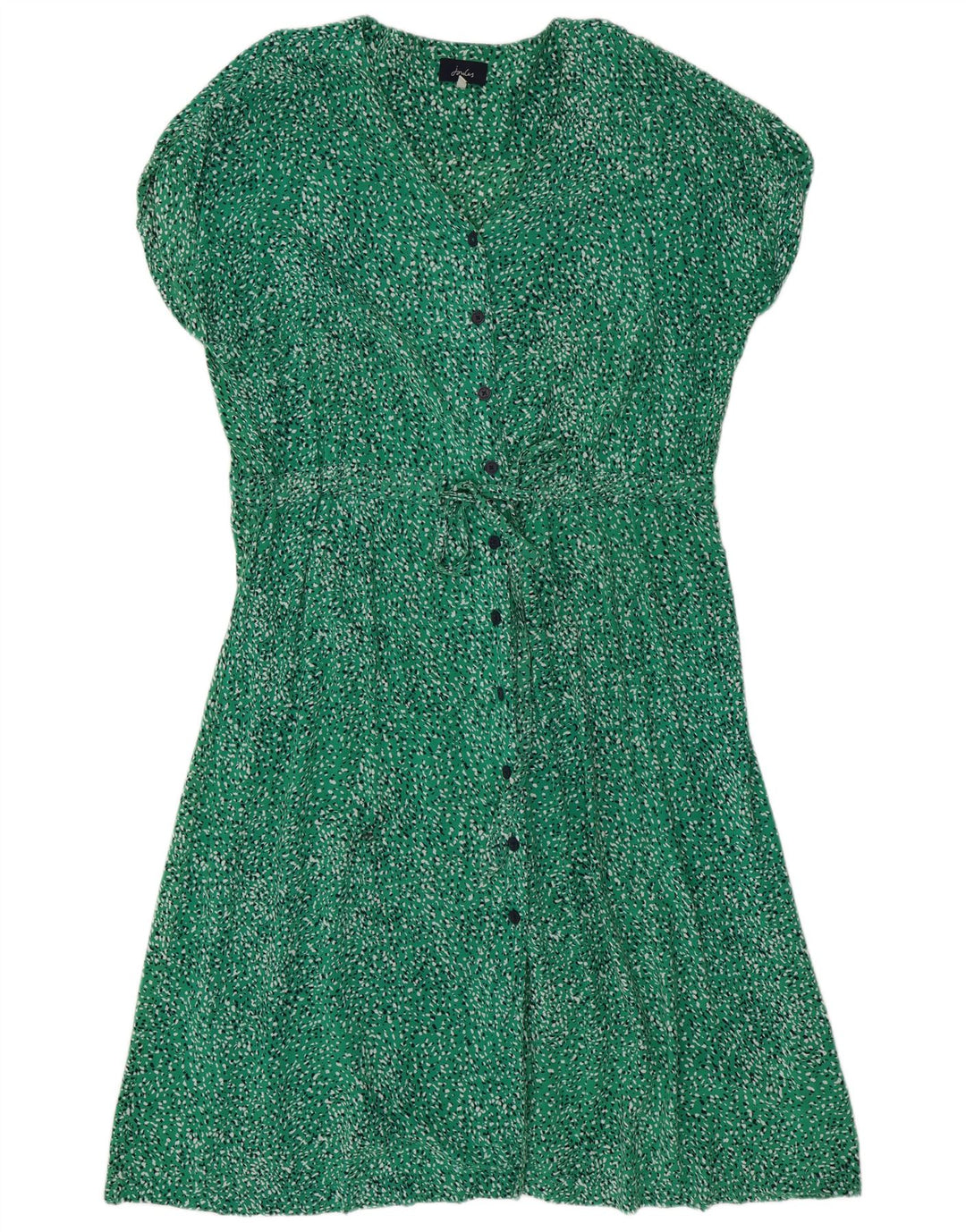 JOULES Robe chemise à manches courtes pour femme UK 18 XL Viscose à pois vert