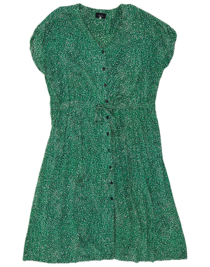 JOULES Robe chemise à manches courtes pour femme UK 18 XL Viscose à pois vert