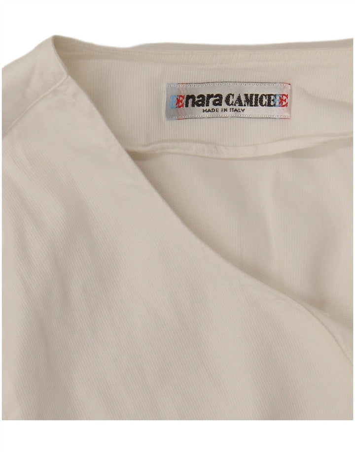 Enara Camice Chemisier croisé pour femme UK 16 Large Blanc