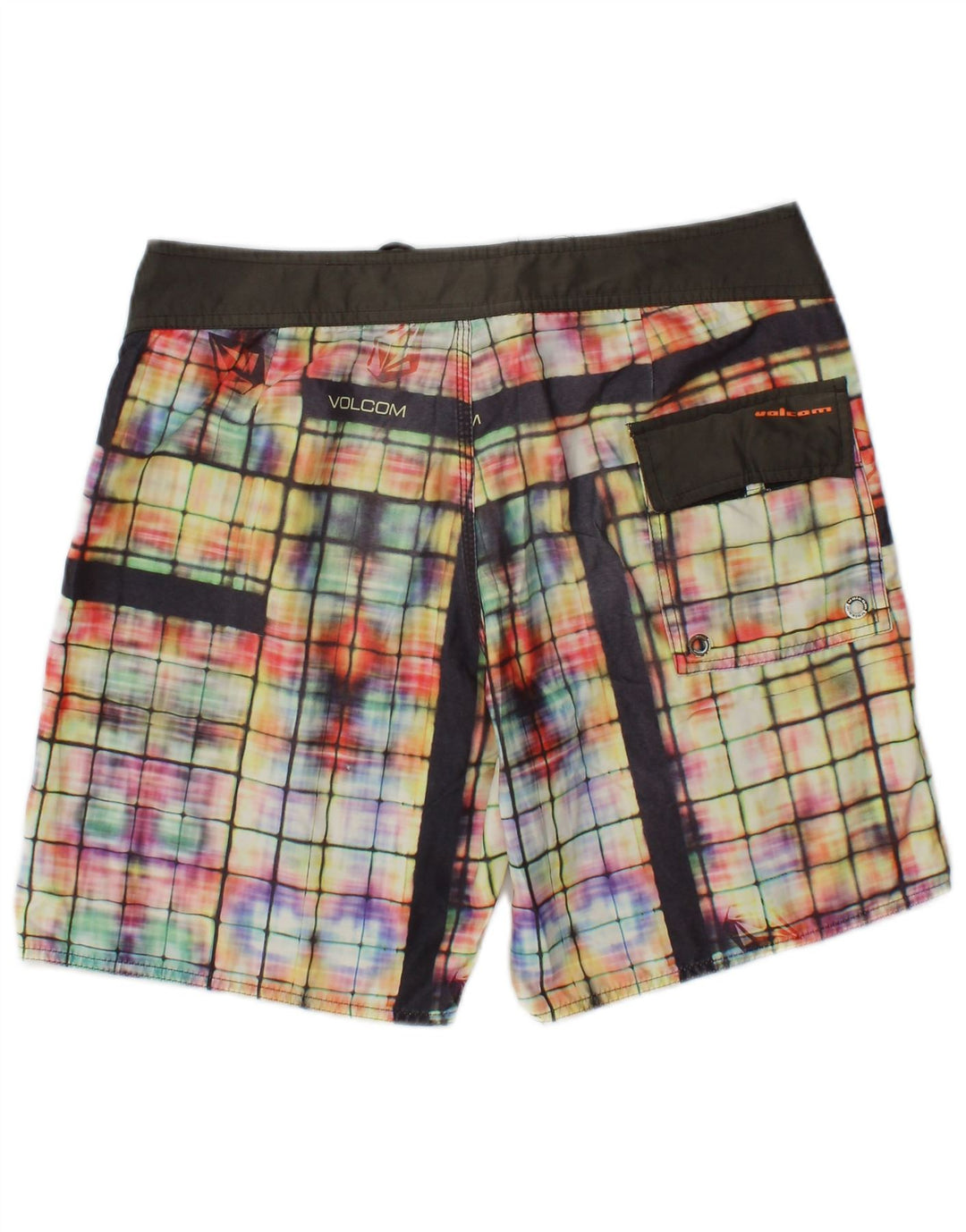 Volcom Short de bain homme en polyester à carreaux multicolore moyen