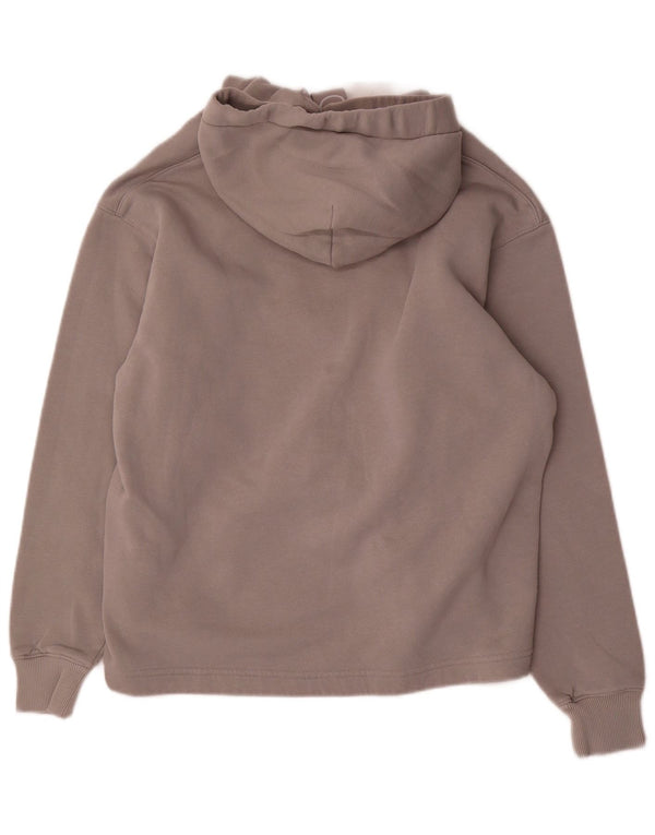 Calvin Klein Jeans Pull à capuche surdimensionné graphique pour femme UK 10 Petit Gris