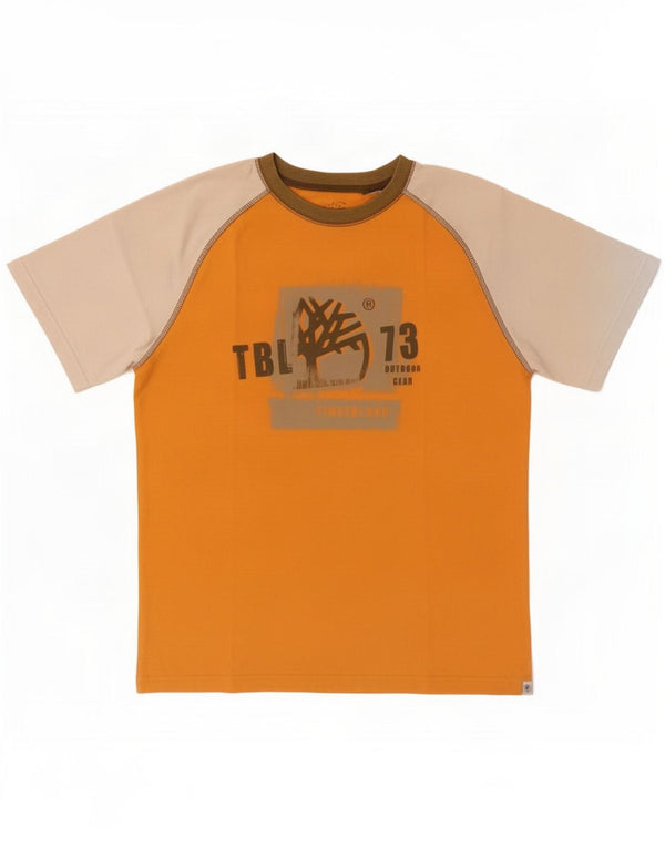 Timberland T-shirt graphique pour garçon 11-12 ans Orange Colourblock