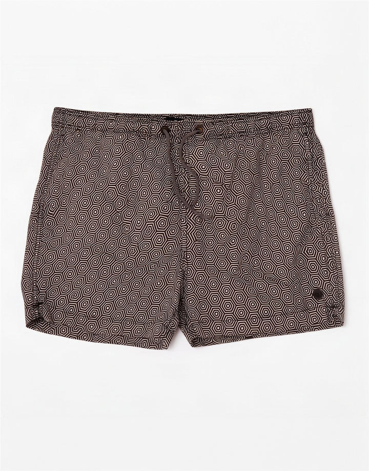 Superdry Short de Bain XL Noir Géométrique Polyester Homme