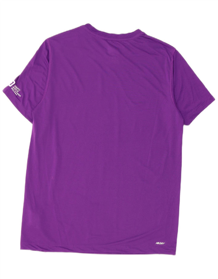 New Balance T-Shirt Graphique Homme Violet Moyen Polyester