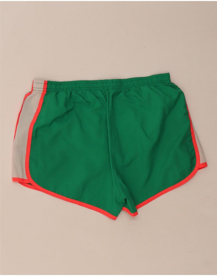 Reebok Short de sport pour femme UK 12 Polyester color block vert moyen