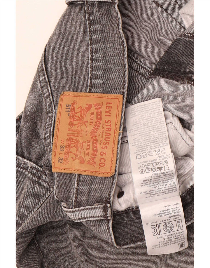 Levi's Jean Slim 511 Homme W33 L32 Gris Coton
