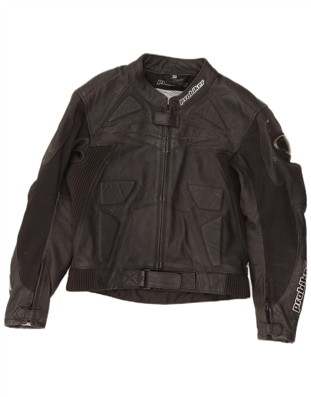 Probiker Veste de motard en cuir pour homme EU 50 Grand cuir noir