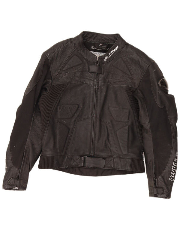 Probiker Veste de motard en cuir pour homme EU 50 Grand cuir noir