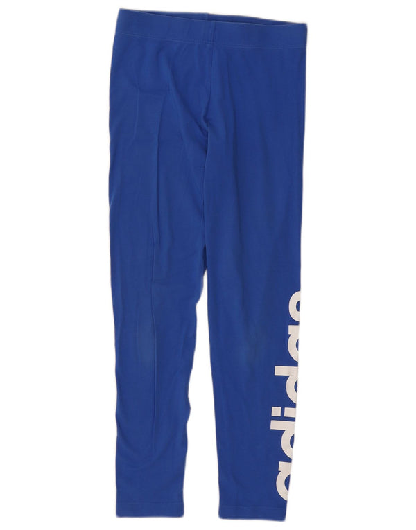 Adidas Legging graphique pour femme UK 8/10 Petit bleu coton