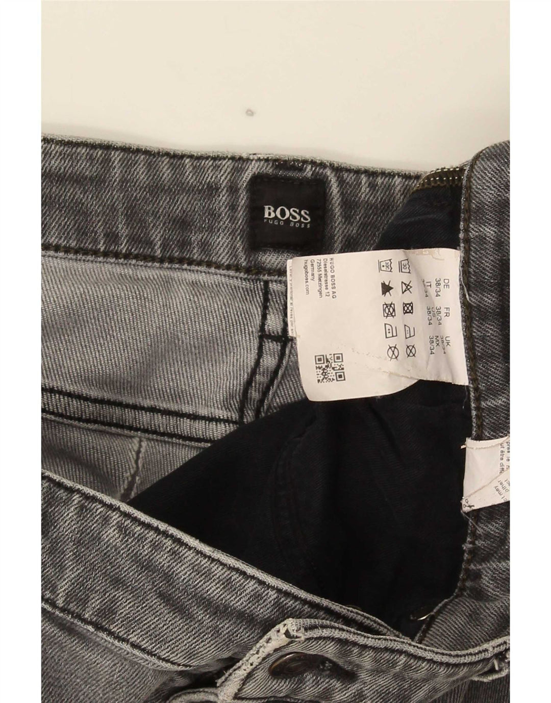 Hugo Boss Jean Slim W38 L34 Gris Coton Homme