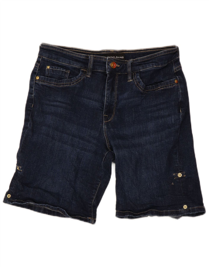 DKNY Short en jean pour femme US 10 Large W30 Bleu Coton