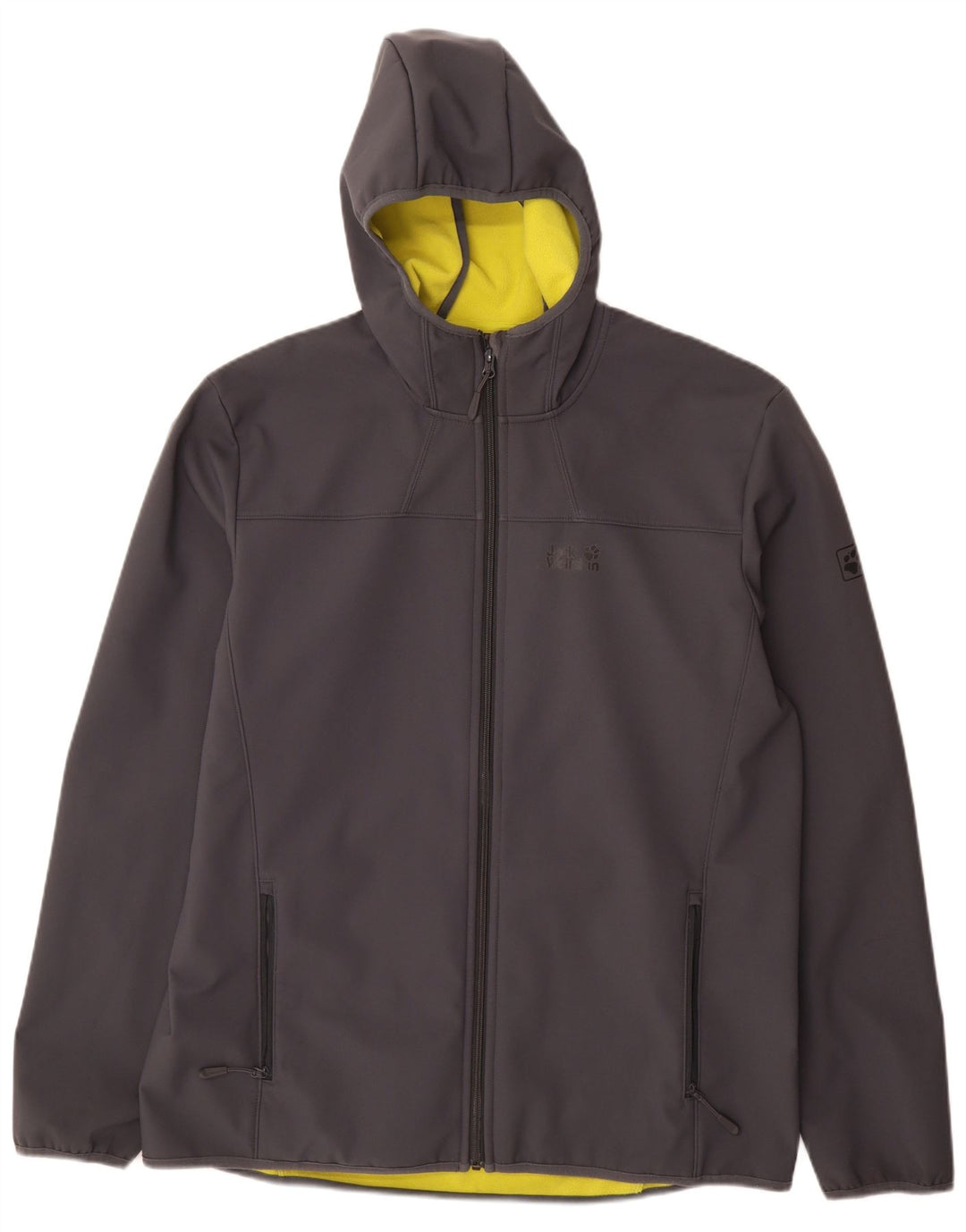Jack Wolfskin Veste coupe-vent à capuche pour homme UK 48 2XL Gris Polyester