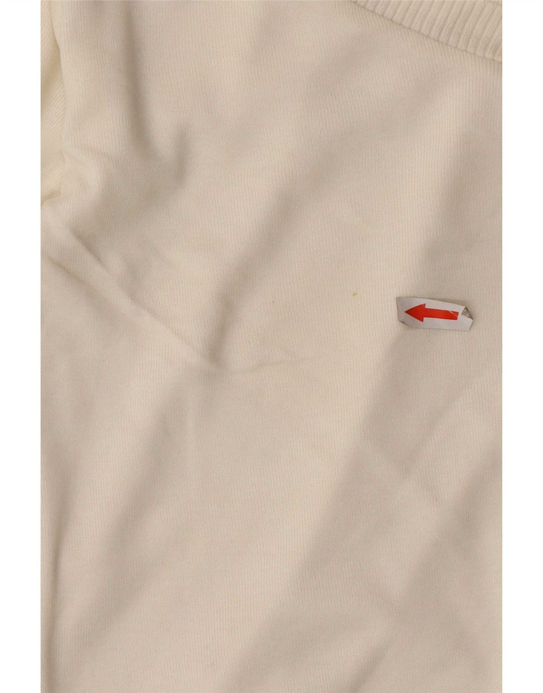 Massimo Dutti Pull court à col en V pour femme UK 12 Medium Off White