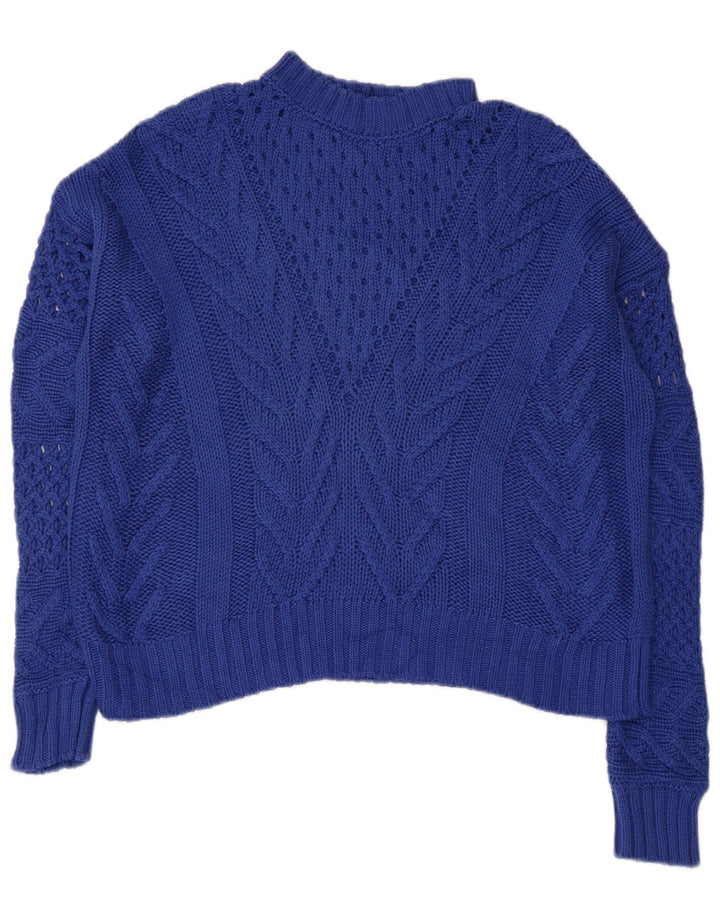 GUESS Pull surdimensionné à col roulé pour femme UK 10 Petit Bleu marine
