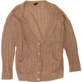 Topshop Cardigan surdimensionné pour femme UK 12 Acrylique beige moyen