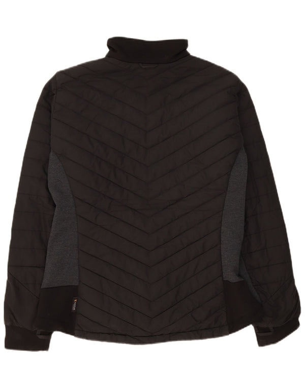Jack Wolfskin Veste matelassée pour femme UK 16 Large Noir Colourblock Polyester